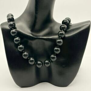 Black Beaded Necklace